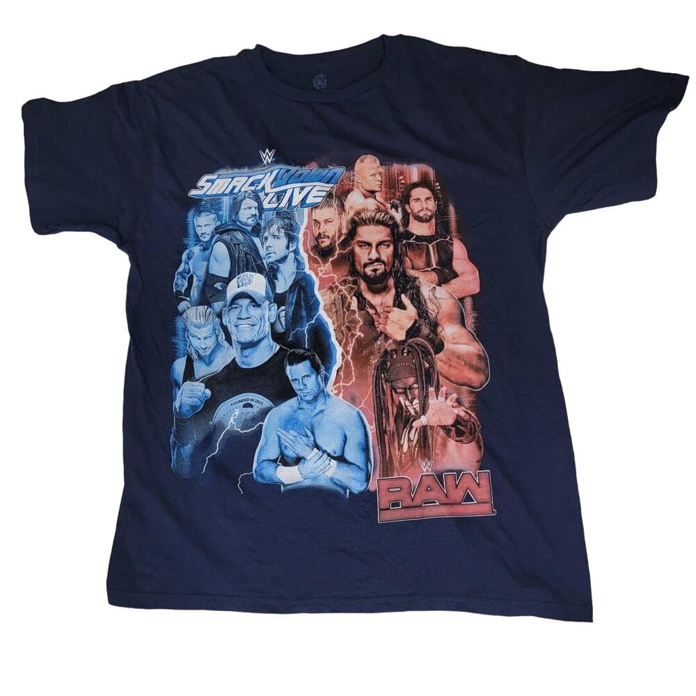 Vintage wwe raw smack down John Cena youth L tshirt